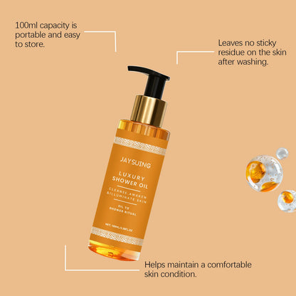 JAYSUING 100ml Luxury Shower Oil Exfoliator Moisturizing Skin Repairing Brighten Body Wash Skin Exfoliating Dirt Shower Oil