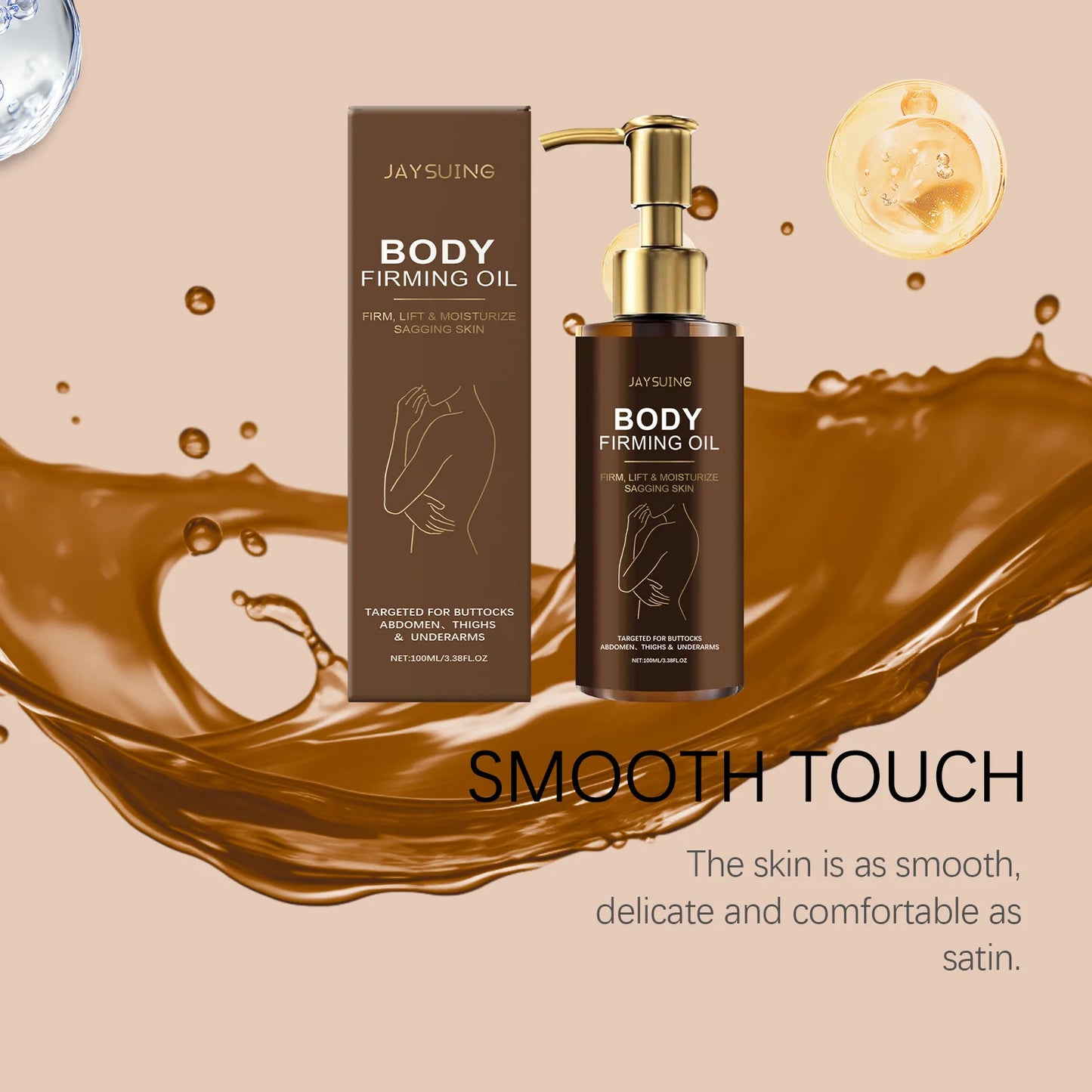 Jaysuing 100ml Firming Body Oil Magic Luxury Moisturizing Glowing Skin Massage Tighten Body Curves Lifting Nourishing Body Oil