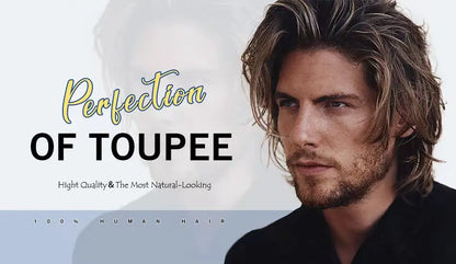 Male Hair Prosthesis Double knots Skin Base 100% Natural Human Hair Mens Toupee Breathable Men Toupee Biological Scalp Hairpiece
