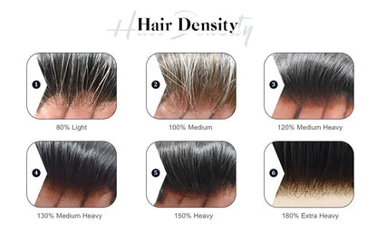 Male Hair Prosthesis Double knots Skin Base 100% Natural Human Hair Mens Toupee Breathable Men Toupee Biological Scalp Hairpiece