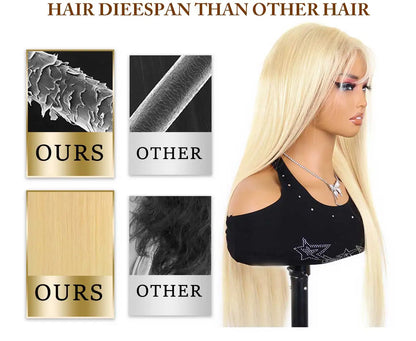 613 HD Lace Frontal Wig 13X6 Straight 100% Human Hair Wigs 40 50 Inch 13x5 Colored Blonde Lace Front Pre Plucked Human Hair Wig