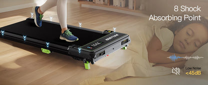 AKLUER Walking Pad with Incline,Under Desk Treadmill for Home,2.5HP with Remote Control,4 in 1 Incline Treadmill with LED Displa