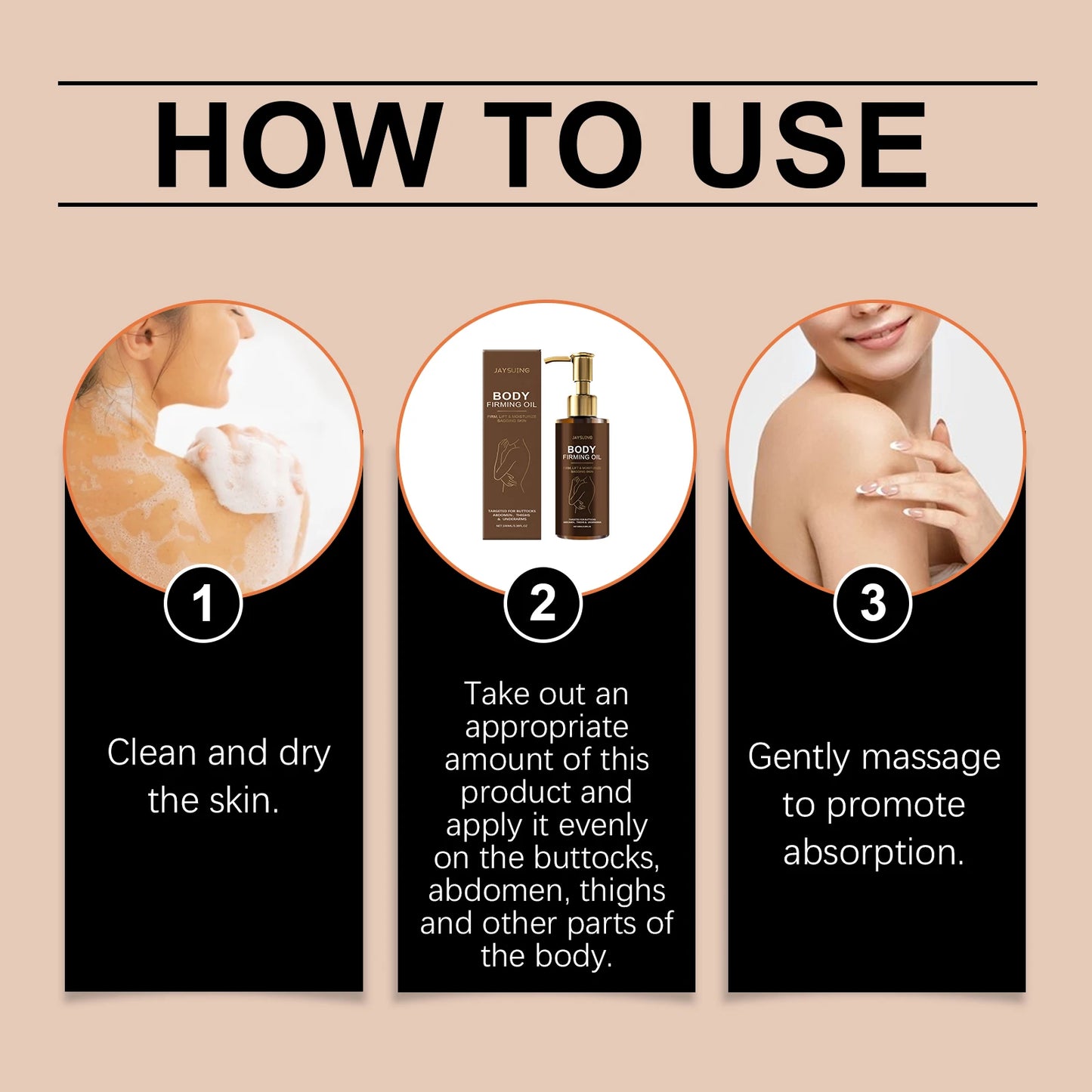 Jaysuing 100ml Firming Body Oil Magic Luxury Moisturizing Glowing Skin Massage Tighten Body Curves Lifting Nourishing Body Oil