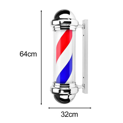 Barber Pole Rotating Light Salon LED Sign Wall Mounted Salon Light Waterproof Sturdy Barbershop Wall Hanging Salon Sign US Plug