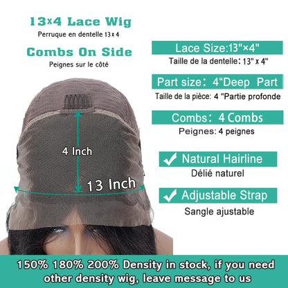 Natural Scalp Lace Front Wig With Bangs 180 Density Sexay Brazilian Straight Human Hair Bang Wigs Pre Plucked Lace Frontal Wigs