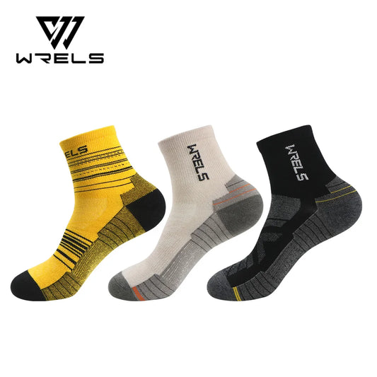 WRELS 1/3Pairs Merino Wool Socks Warm Thick Cushion Wool Socks Running Moisture Wicking Sports Socks Merino Wool Hiking Socks