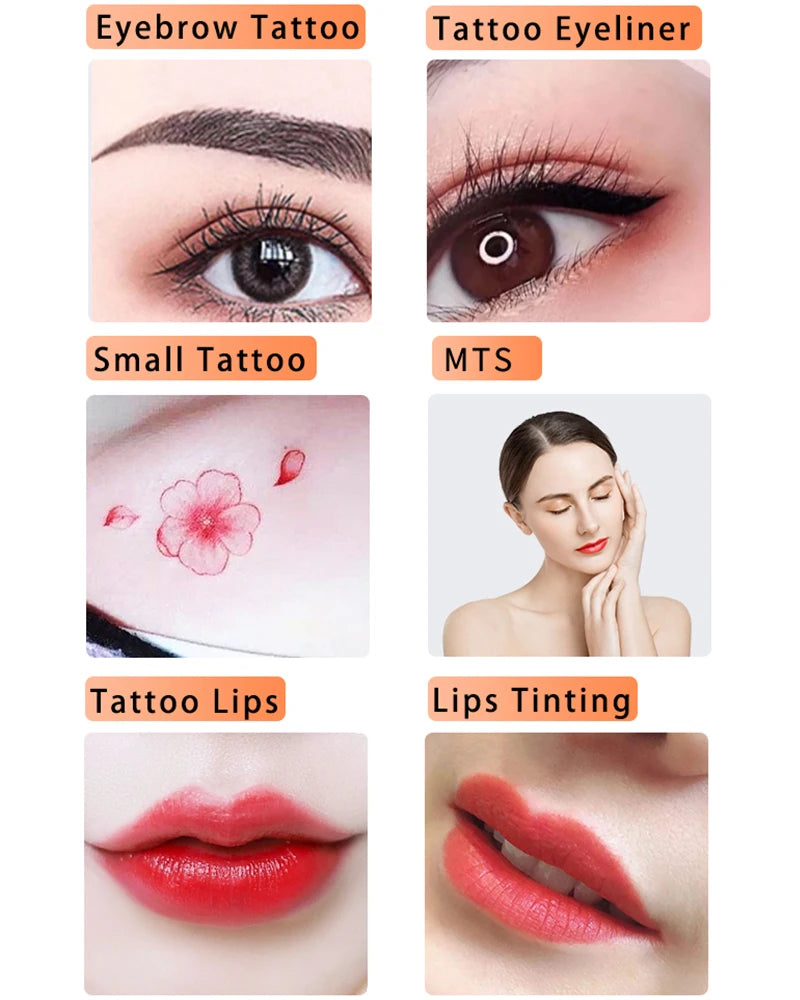 Tattoo Machine PMU Pen Professional Permanent Makeup Microblading Eyebrow Eyeliner Lip Beauty Tattoo Cartridge Needle Supplies