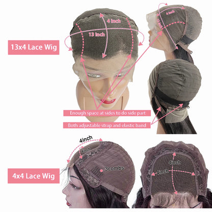 Body Wave 13x4 HD Lace Front Wigs Human Hair 200% Density Bob Wig Human Hair Pre Plucked Short Bob Wigs For Black Women 4x4 Lace Closure Frontal Wig Human Hair Natural Black Loose Wavy 14 Inch Bob Wigs