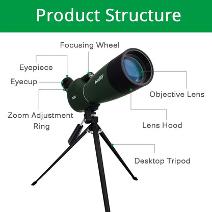 SVBONY 25-75x70 Telescope Spotting Scope Powerful Zoom Monocular FMC BAK4 Waterproof For Bird Watching Target Shotting