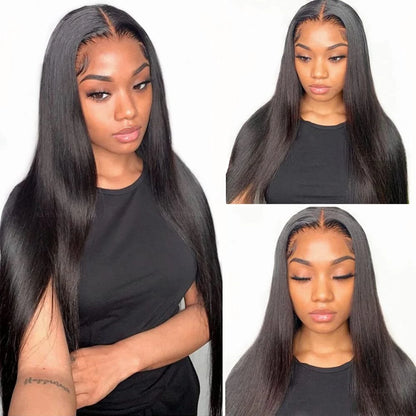 40 Inch Glueless HD Lace 13x4 Front Wig Human Hair 13x6 Ready To Wear Straight Wigs With Pre Plucked 5x5 Closure No Glue Needed