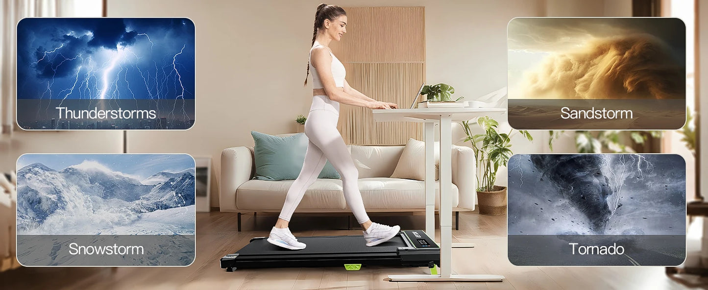 AKLUER Walking Pad with Incline,Under Desk Treadmill for Home,2.5HP with Remote Control,4 in 1 Incline Treadmill with LED Displa