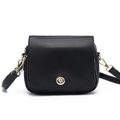 Zency Women Soft Leather Elegant Small Handbags Roomy Crossbody Bag With High Quality Vintage Hardware For Girls Leisure Purses
