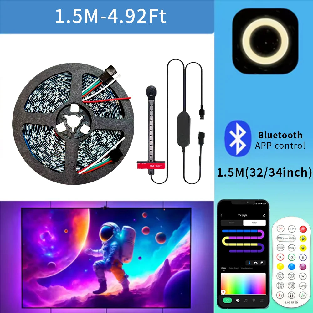LED black light WS2812 Camera Ambient Strip Light Immersion Led Color Strip LED Light For Inch Tv Pc Led RGB Tape Screen 5V LED