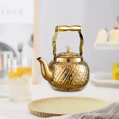 1 L Stainless Steel Teapot Small Water Kettle Portable Water Boiler with Infuser for Restaurant Kitchen Camping Hotel Home