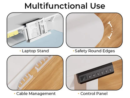 Electric Standing Desk with Drawers, Sit Stand up Desk, Height Adjustable Ergonomic Home Office Computer Desk