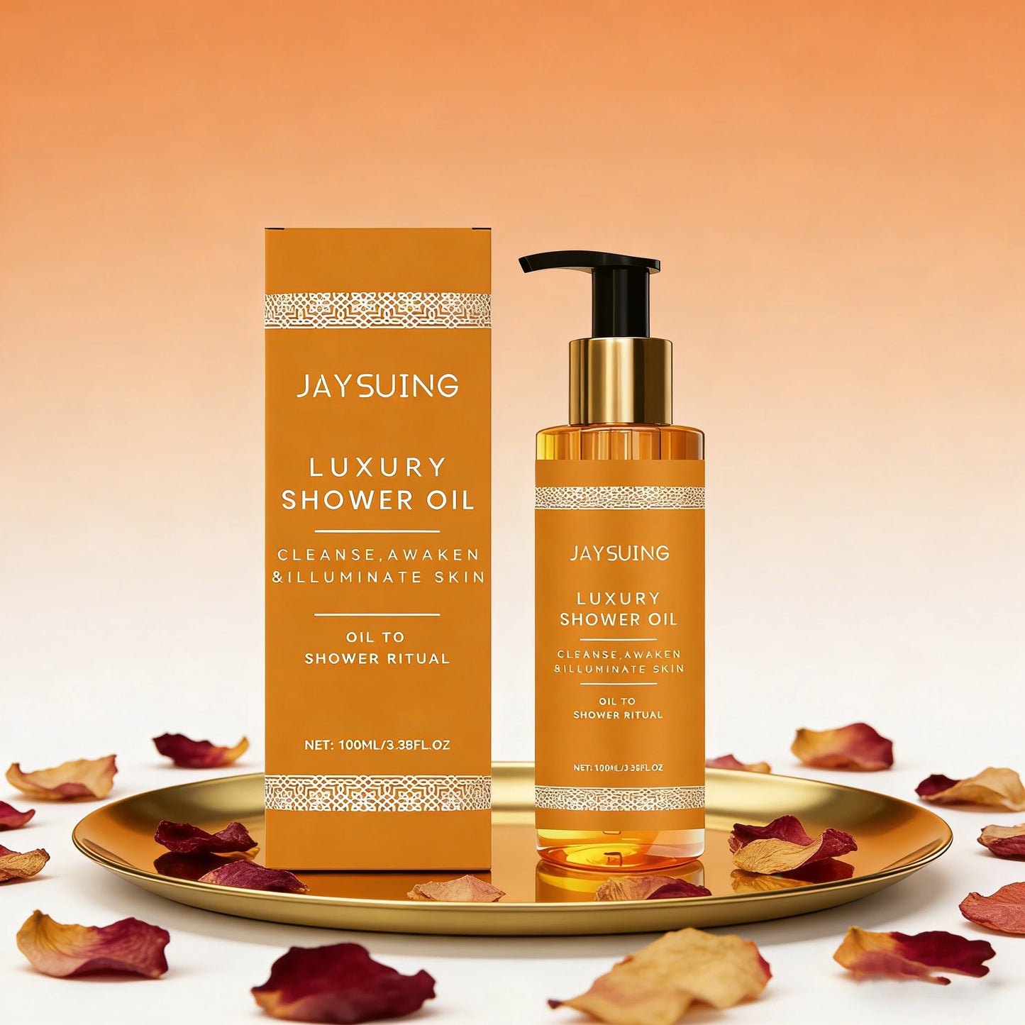 JAYSUING 100ml Luxury Shower Oil Exfoliator Moisturizing Skin Repairing Brighten Body Wash Skin Exfoliating Dirt Shower Oil
