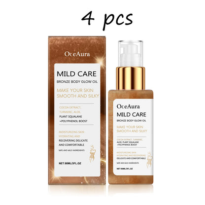 Oceaura Bronze Body Glow Oil Enhance Skin Bright Luster Deep Moisturizing Improve Roughness Softening Smoothing Body Shimmer Oil