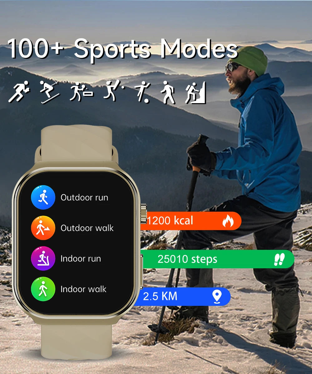 Health Smart Watch Body Temperature Sedentary Reminder Alarm Clock Multi Sports Modes Fitness Tracker Smartwatch for BT Calling