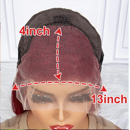 13x4 Lace Frontal Pink Straight Human Hair Wig 26 28inch 250 Density Pre Plucked Red Hair Wig Grey Lace Front Wigs for Women