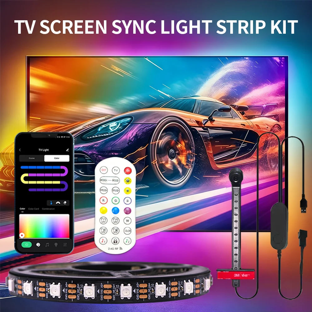 LED black light WS2812 Camera Ambient Strip Light Immersion Led Color Strip LED Light For Inch Tv Pc Led RGB Tape Screen 5V LED