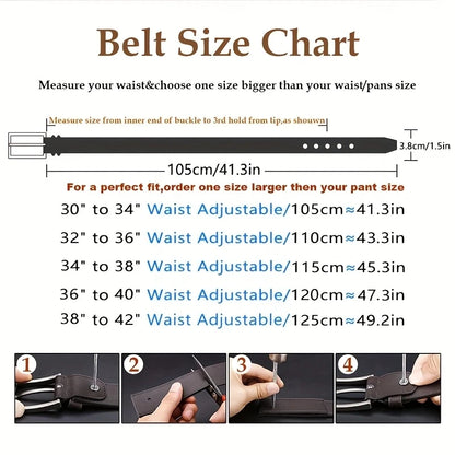 New Genuine leather men's retro western style fashionable alloy buckle belt men's high-end luxury brand jeans belt women