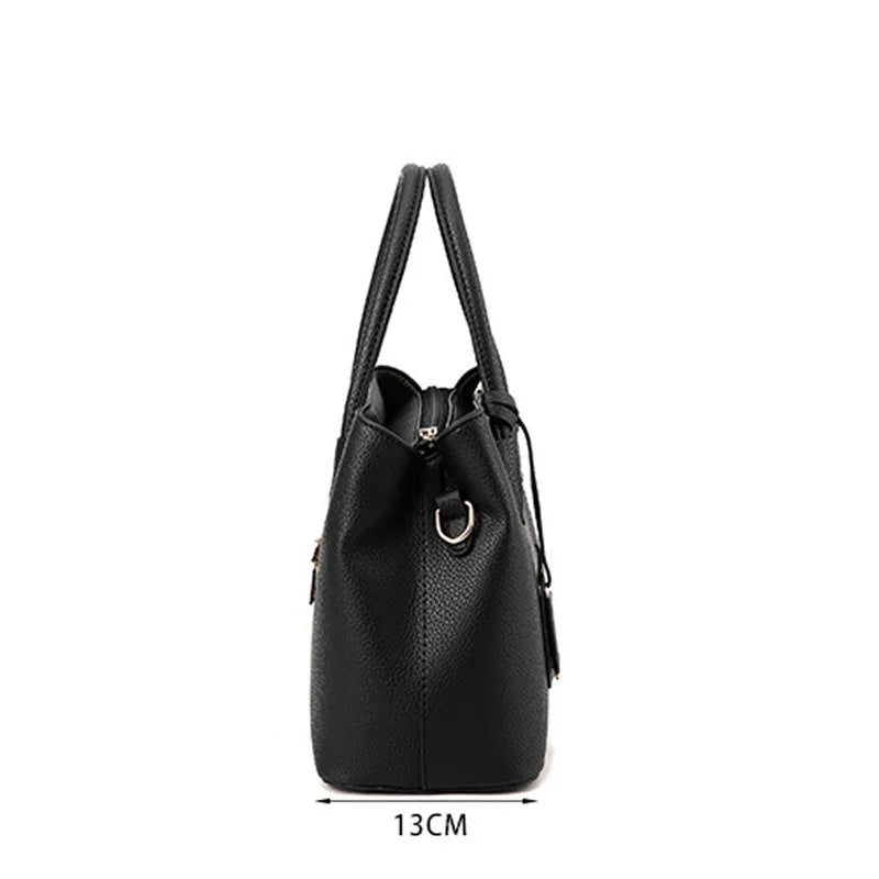 Women Solid Color Handbag Elegant Leather Large Capacity Messenger Pack For Women 2023 New Handbags For Women Daily Shoulder Bag