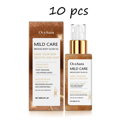 Oceaura Bronze Body Glow Oil Enhance Skin Bright Luster Deep Moisturizing Improve Roughness Softening Smoothing Body Shimmer Oil
