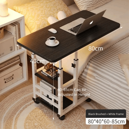 Multifunctional Rolling Bedside Table With Wheels Pulley Movable Lift Table Dormitory Bedside Table Side Movable Laptop Desk