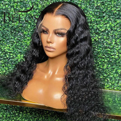 36in Curly 13x6 HD Lace Frontal Wig Water Wave 13x4 HD Transparent Lace Front Human Hair Wigs For Women Brazilian Pre plucked