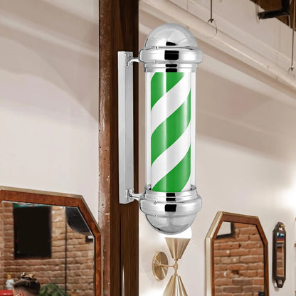 Barber Pole Rotating Light Salon LED Sign Wall Mounted Salon Light Waterproof Sturdy Barbershop Wall Hanging Salon Sign US Plug