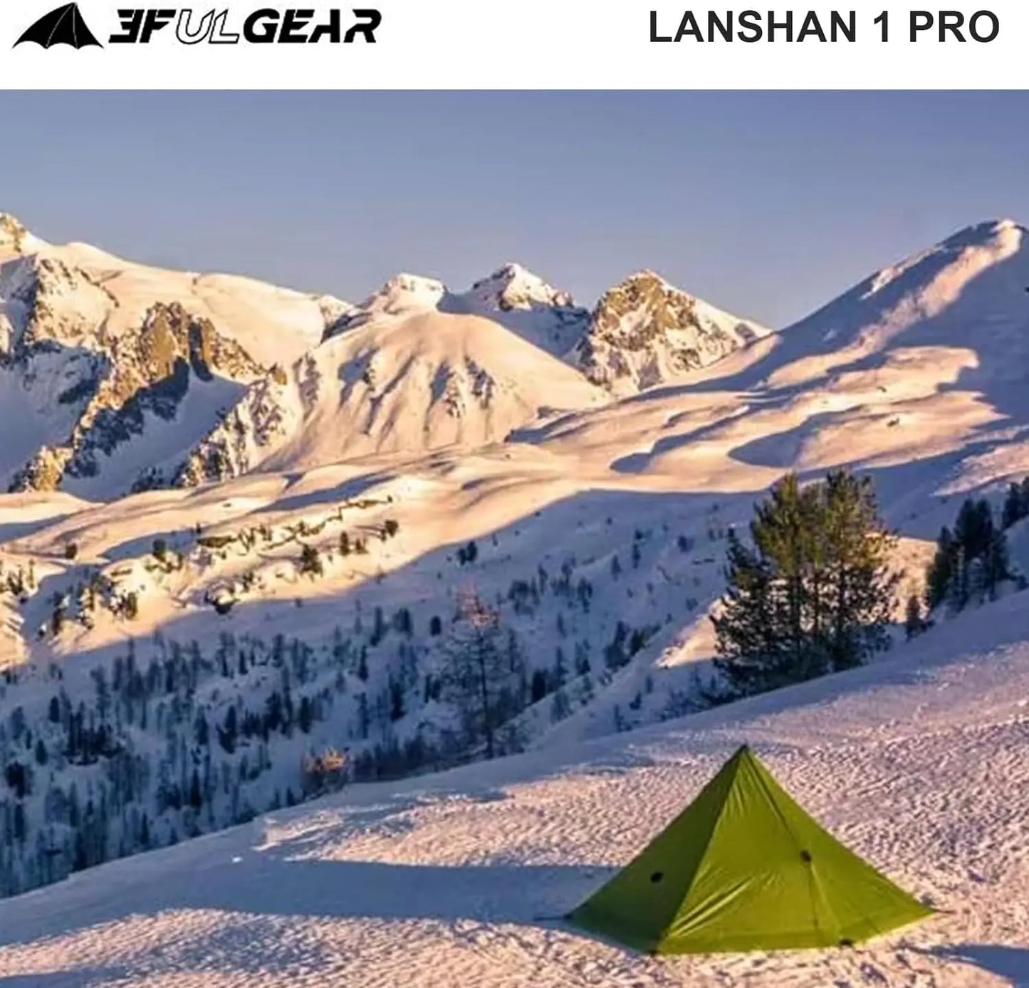 3FULGEAR Lanshan1 Pro Outdoor Ultralight Camping Tent for 1 Person 3/4 Season Professional 20D Nylon Double Sided Silicone Tent