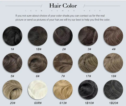 Male Hair Prosthesis Double knots Skin Base 100% Natural Human Hair Mens Toupee Breathable Men Toupee Biological Scalp Hairpiece