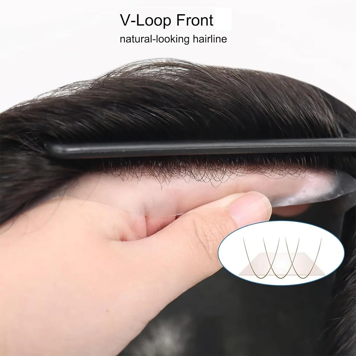Single Knots Ultra-Thin Skin Toupee for Men Male Hair Prosthesis Premier Toupee Men's Wig 100% Human Hair Replacement System