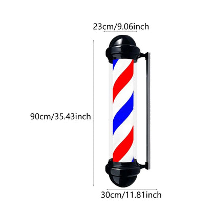 Barber Pole Rotating Light Salon LED Sign Wall Mounted Salon Light Waterproof Sturdy Barbershop Wall Hanging Salon Sign US Plug