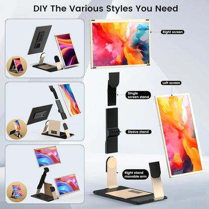 Factory Triple Laptop Screen Extender Dual 15.6 Inch 1080P Monitors Portable Tri Screen Monitor for Laptop