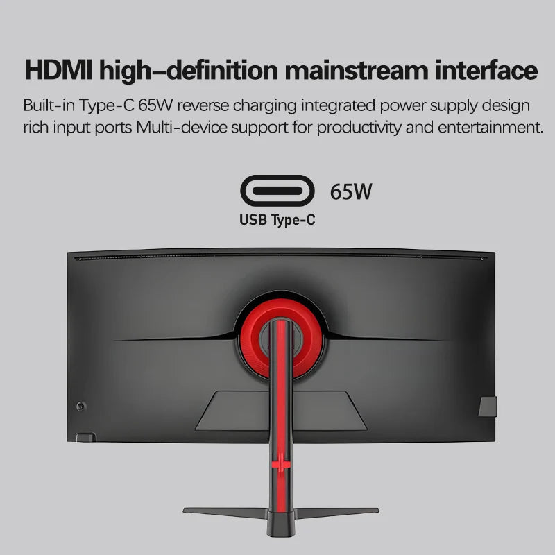 40-Inch Curved LED High Performance Gaming Monitor 75HZ 5K HDR400 for PC Computer Gamers and Office Use