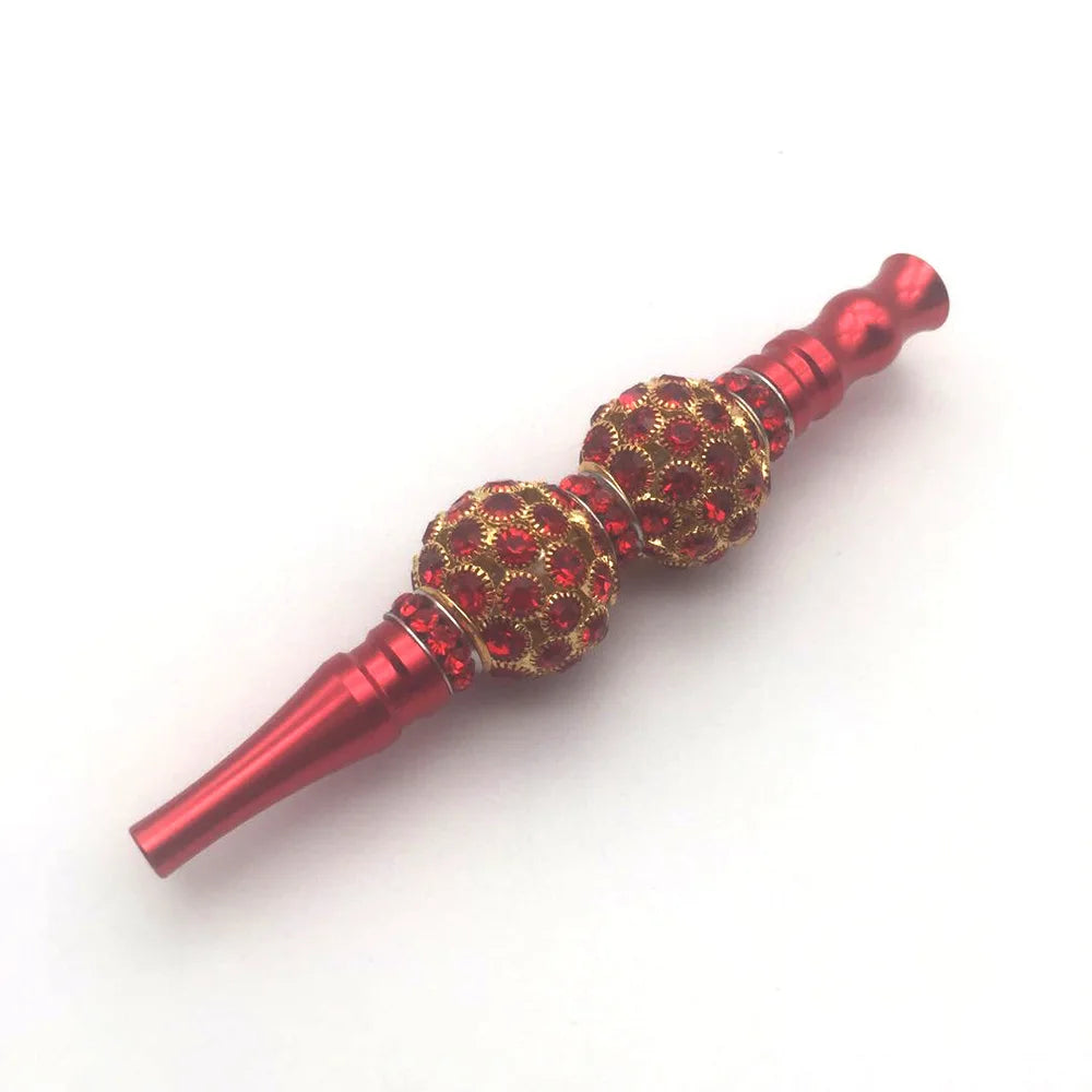 Decomposable Hookah Tips Shisha Blunt Holder for Women Inlaid Jewelry Shisha Mouth Tips Metal Narguile Water Pipe Mouthpieces