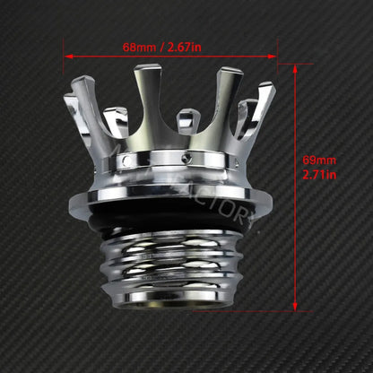Motorcycle Gas Fuel Tank Cap Crown Style Tank Oil Cover For Harley Touring  Road King FLHR Sportster XL883 Softail Fat Boy Dyna