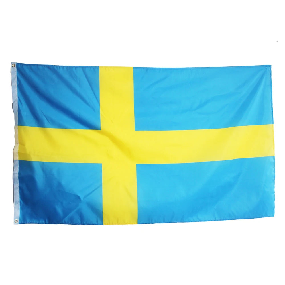 Wave 90X150cm SWE SE The Kingdom of Sweden Flag Sweden Flag Banner
