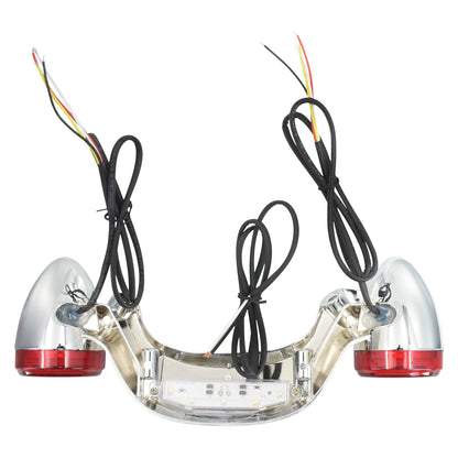 Motorcycle Rear LED Turn Signal Brake Light Bar License Plate Lamp for Harley Touring Electra Road Street Glide FLHX 2010-2021