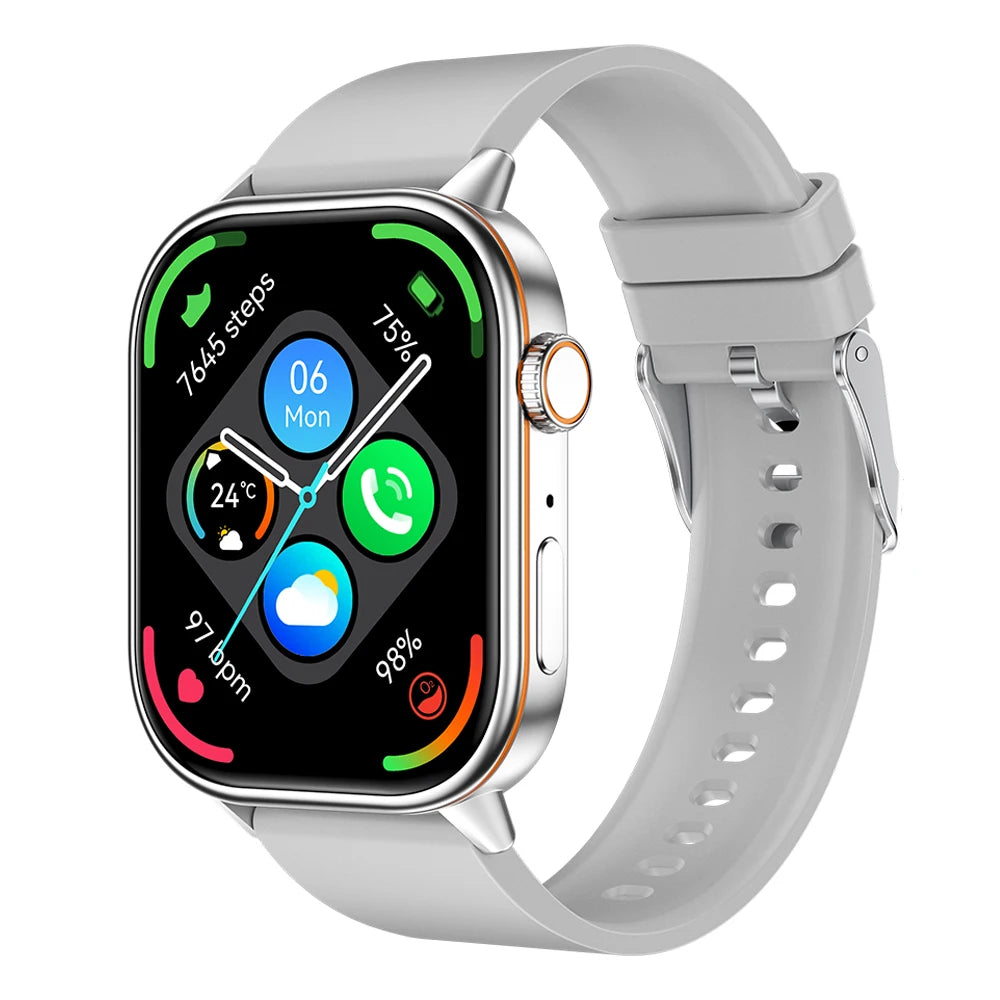 QX17 Relojes Smartwatch with Compass 2.01Inch BT Call Heart Rate Blood Oxygen IP68 Waterproof Men Sport Smart Watch 2025