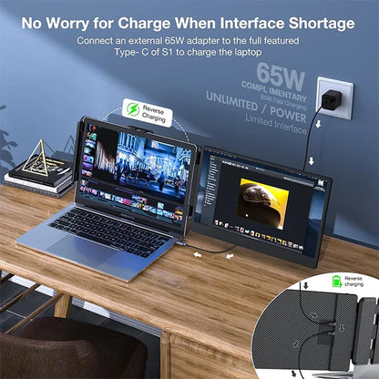 Customize LOGO S1 Laptop Screen Extender 14'' Portable Dual Monitor for Laptop Computer 13-16.5INCH