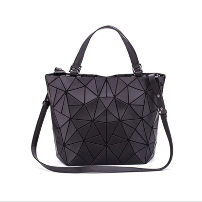 ladies Luminous  bag geometric bags for women 2024 Quilted Shoulder Bags Laser Plain Folding female Handbags bolsa feminina