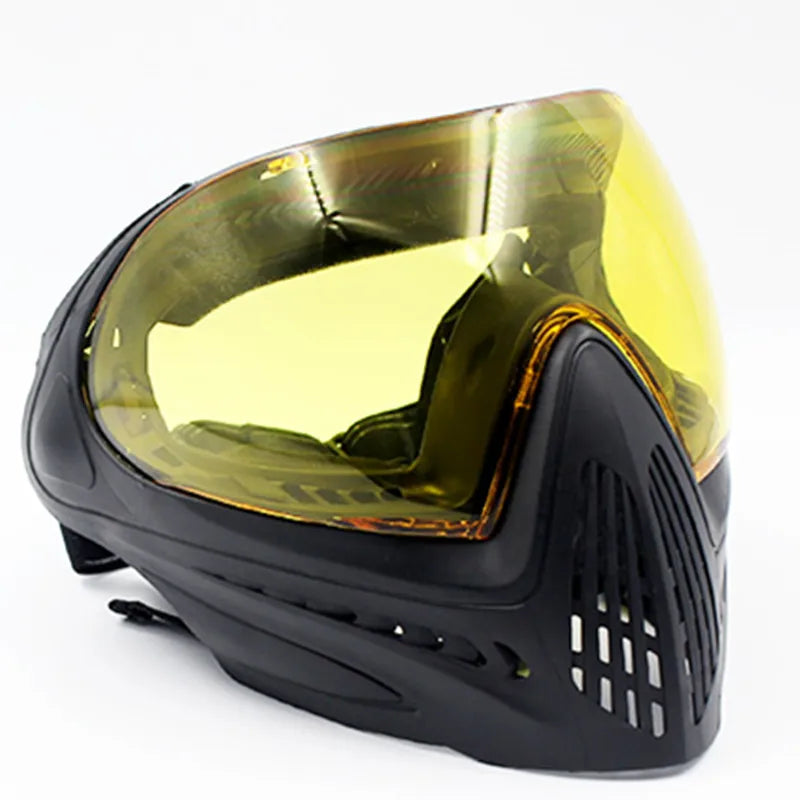 F1 Full Face Tactical Mask With Single Layer Paintball Safety Anti-fog Goggle Tactical Mask Tactical Airsoft Equipment F0022