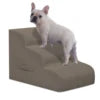 Mesa Lemon Dog Steps 3-Step Pet Ramp Stairs for Small Dogs & Cats Non-Slip Removable Easy Clean Cover