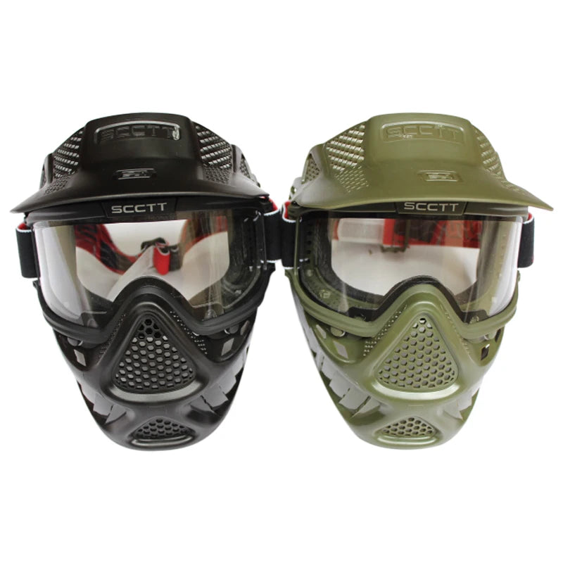 High Strength Paintball Mask or Airsoft Mask with Double Lens Anti Fog Goggle