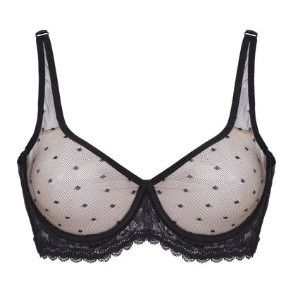 YBCG New Ultra Thin Women Bra Sexy See Through Lace Bras Mesh Perspective Wire Transparent A B C D DD E DDD F 70 75 80 85 90 95