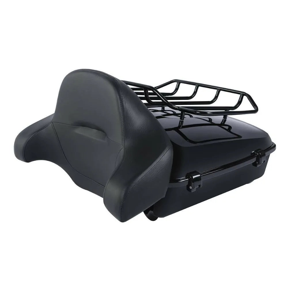 Motorcycle Chopped Trunk Backrest Rack For Harley Touring Road King Road Glide Street Glide 2014-2025