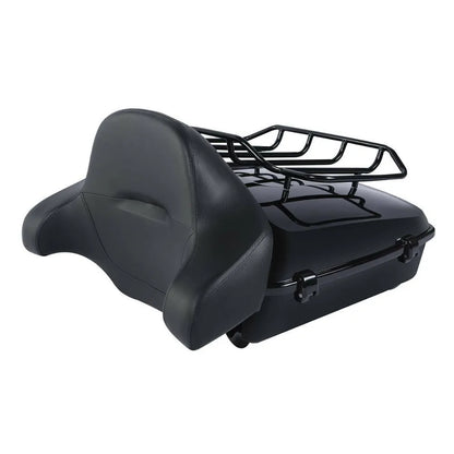 Motorcycle Chopped Trunk Backrest Rack For Harley Touring Road King Road Glide Street Glide 2014-2025