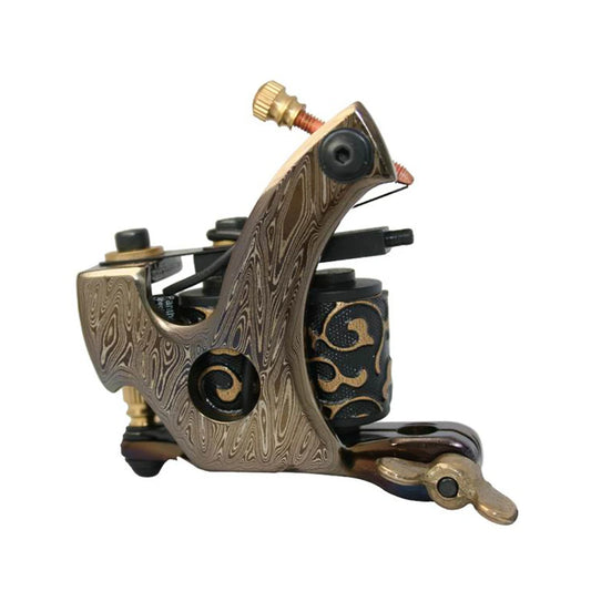 Damascus Tattoo machine  tattoo machine gun handmade machine liner shader 10 wraps tattoo
